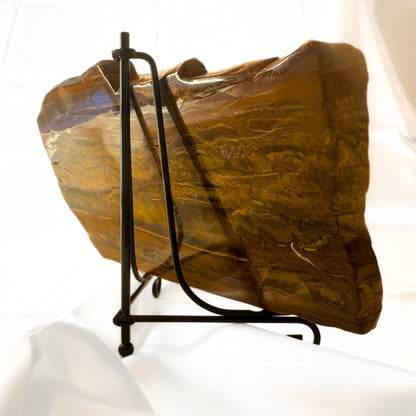 Golden Tigers Eye Slab with Stand