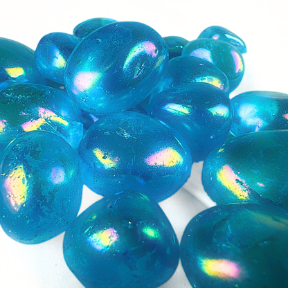 Light Blue Aura Crystal Tumblestone