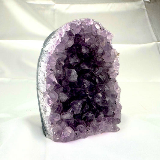 Amethyst Crystal  Cut Base Crystal Cluster - M