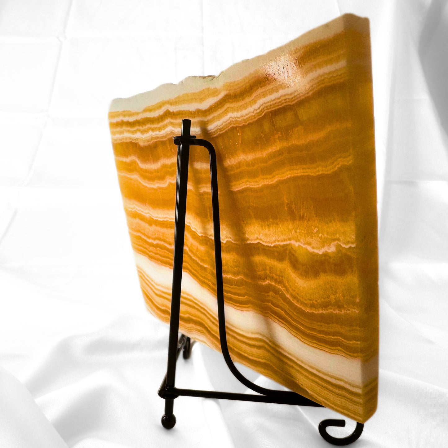 Orange Calcite Slab with Stand