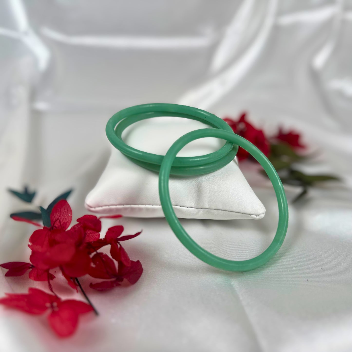 Pastel Green Jade Crystal Bangle - Dylan's Den Crystal Shop