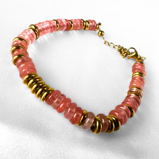 Disc Bracelet - Pink