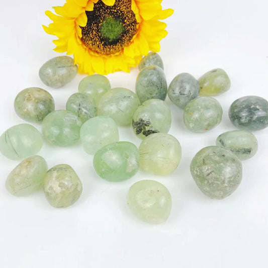 Prehnite crystal tumblestone