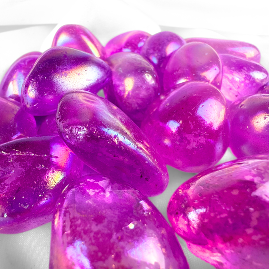 Purple Aura Crystal Tumblestone