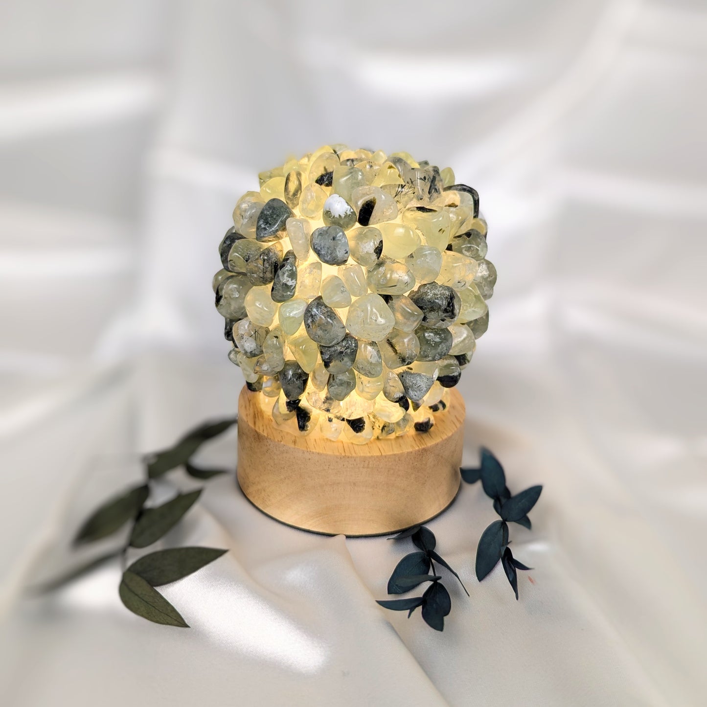 Prehnite Crystal Lamp