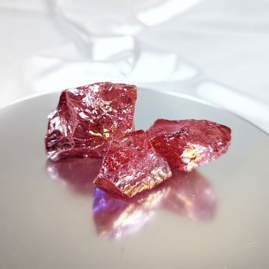 Rough Red Aura Crystal