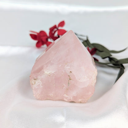 Rose Quartz Crystal Incense Holder Back