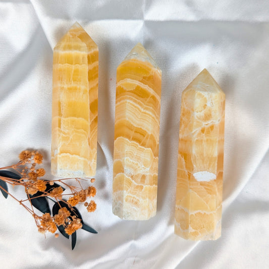 Yellow/Orange Calcite Crystal Point