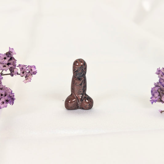 Mahogany Obsidian Mini Crystal Penis Carving