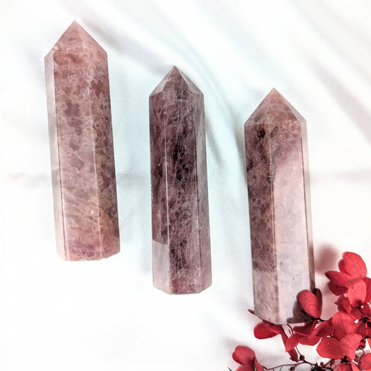 Red Strawberry Quartz Crystal Point