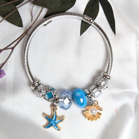 Blue Starfish Charm Bracelet