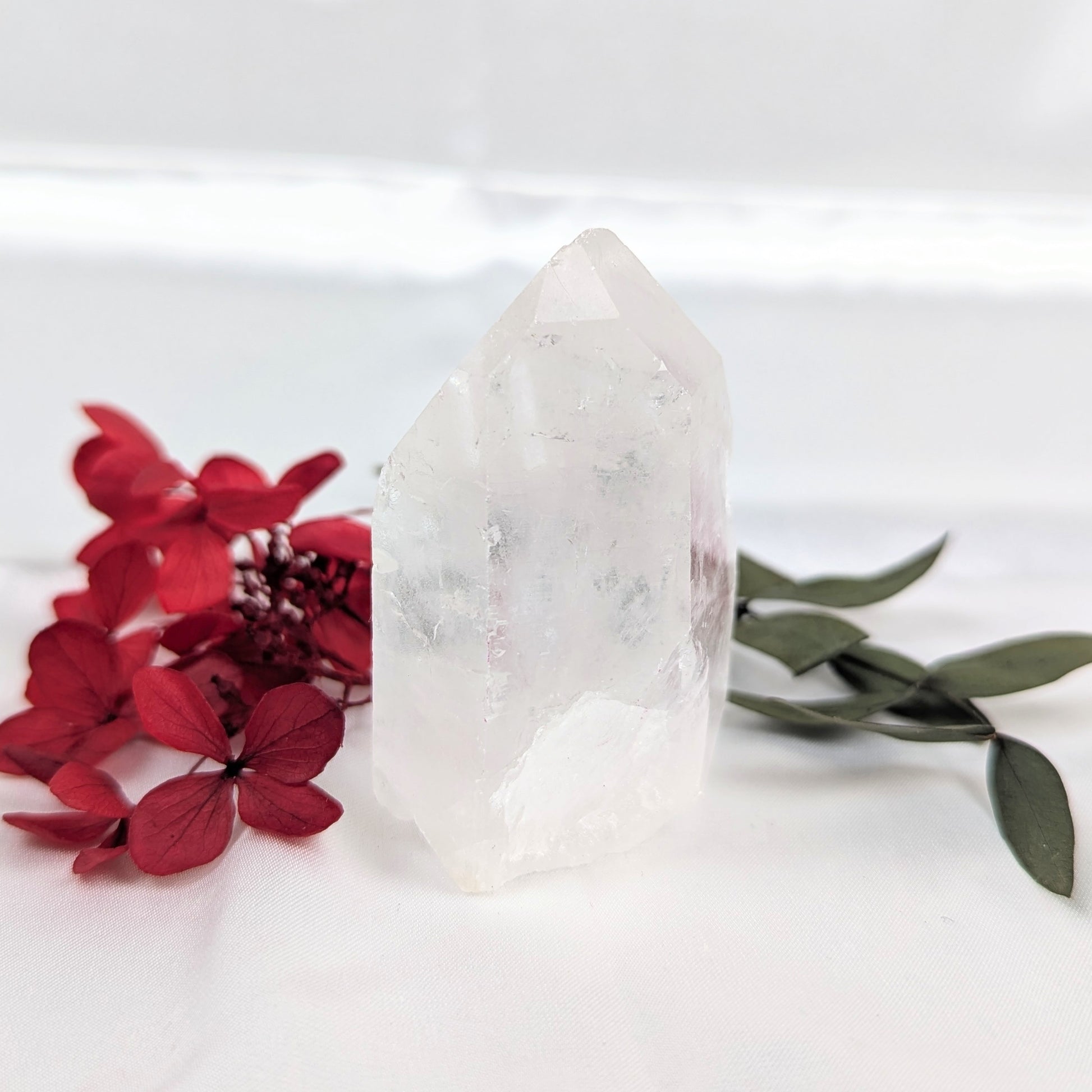 Clear Quartz Crystal Incense Holder Back