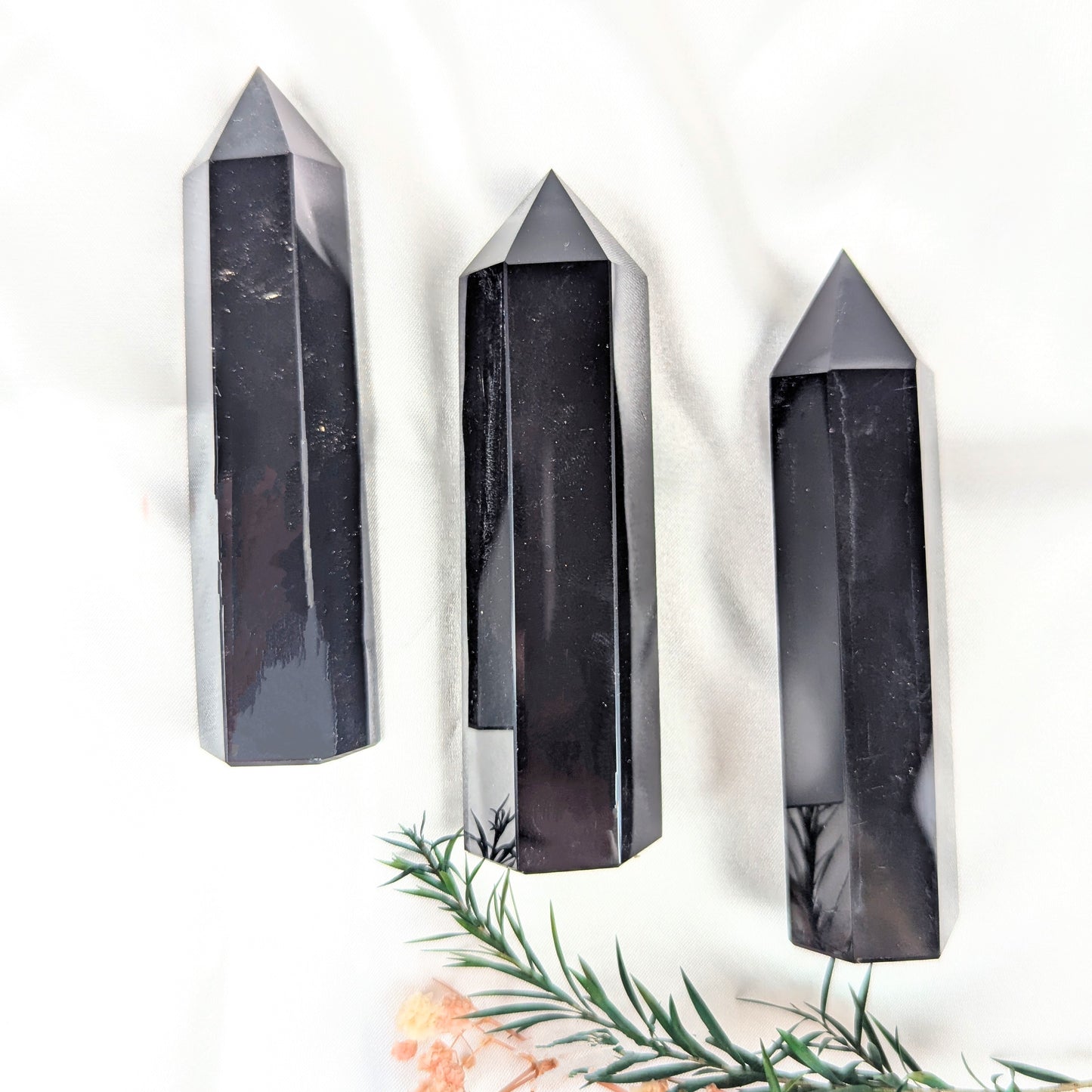 Black Obsidian Crystal Point 