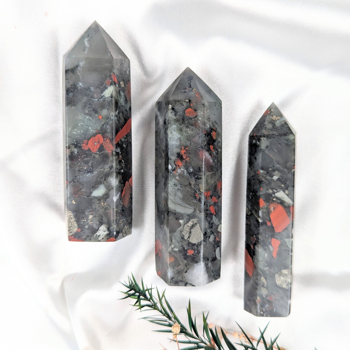 African Bloodstone Crystal Point