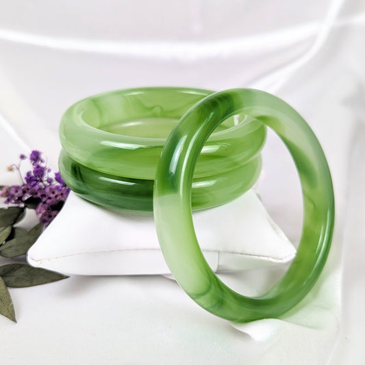 Green Banded Agate Crystal Bangle - Dylan's Den Crystal Shop