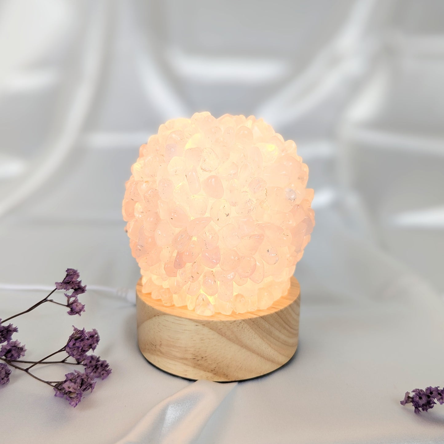 Rose Quartz Crystal Lamp