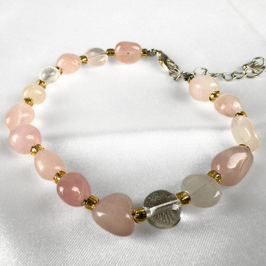 Rose Quartz Bead Bracelet