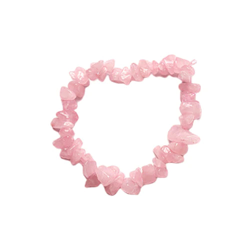 Rose Quartz Crystal Chip Bracelet 2