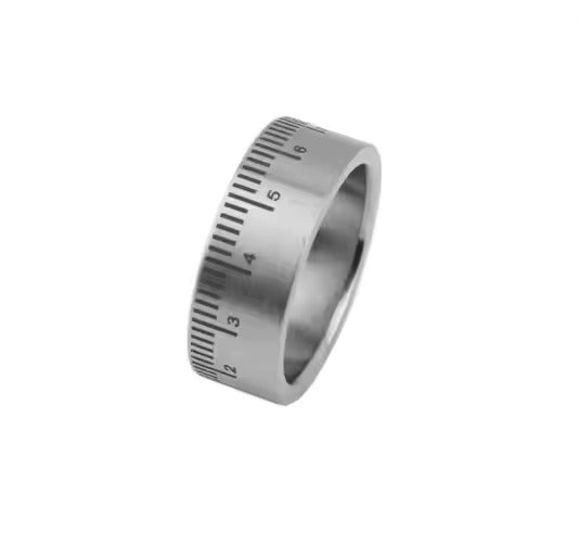 Men's Ruler Stainless Steel Ring