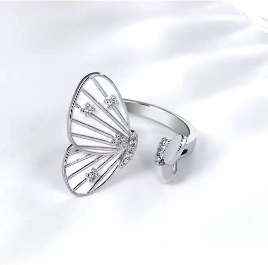 Star Butterfly Silver Adjustable Ring