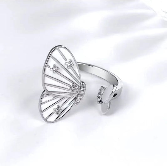 Star Butterfly Silver Adjustable Ring