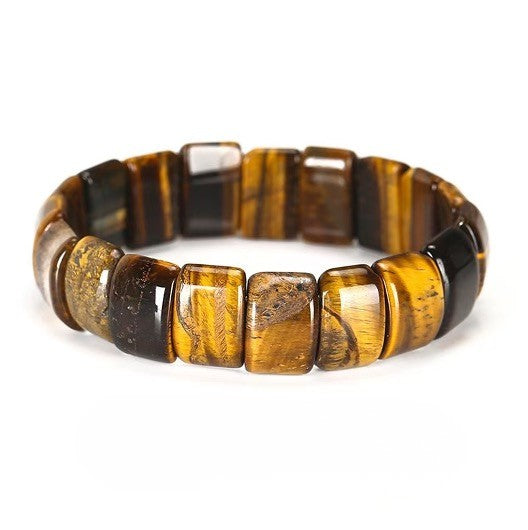 Golden Tigers Eye Square Beaded Bracelet