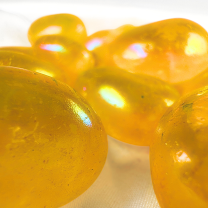 Yellow Aura Crystal Tumblestone