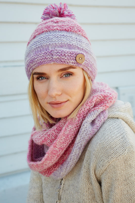 Sierra Nevada Bobble Beanie Pink