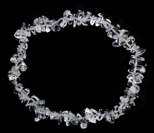 Clear Quartz Crystal Chip Bracelet