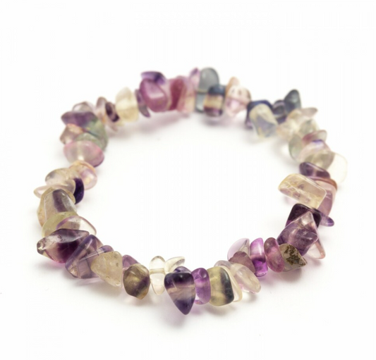 Fluorite Crystal Chip Bracelet