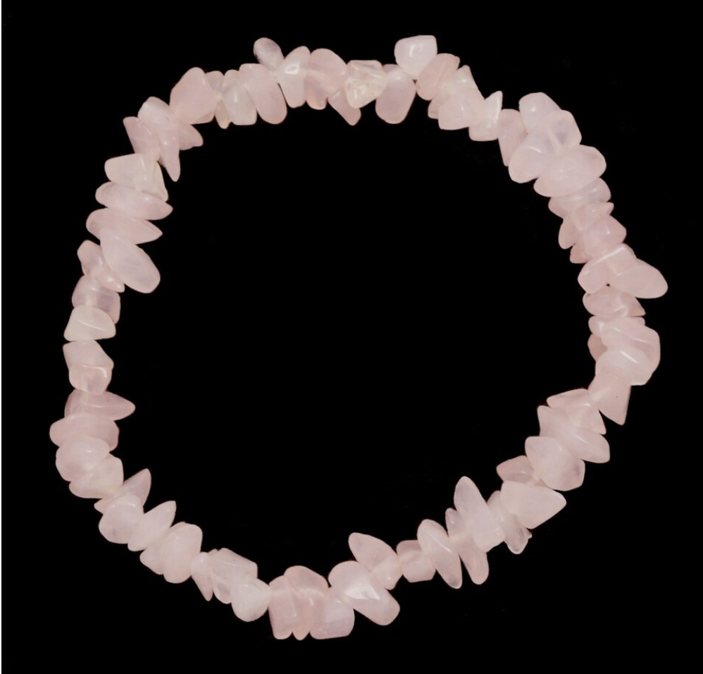 Rose Quartz Crystal Chip Bracelet 3