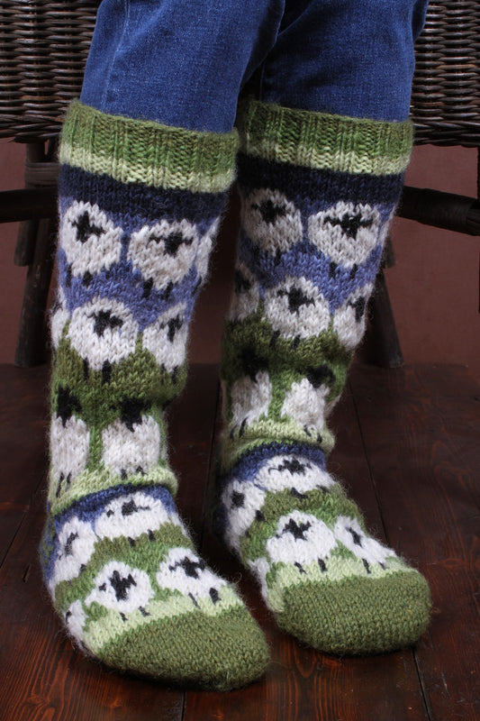 Flock of Sheep Long Socks