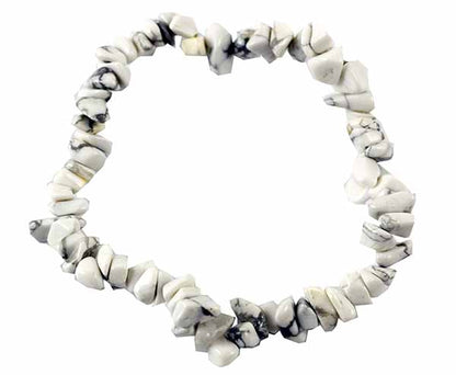 Howlite Crystal Chip Bracelet