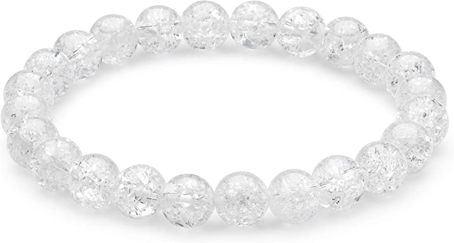 CLEAR QUARTZ Crystal Beaded Bracelets