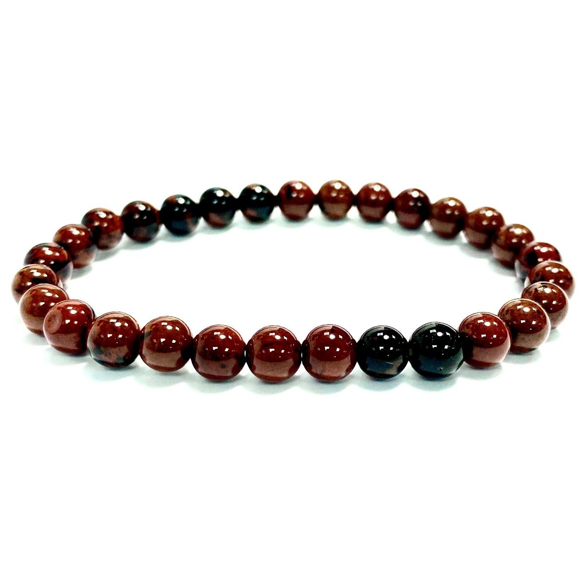 Mahogany Obsidian Crystal Beaded Bracelets