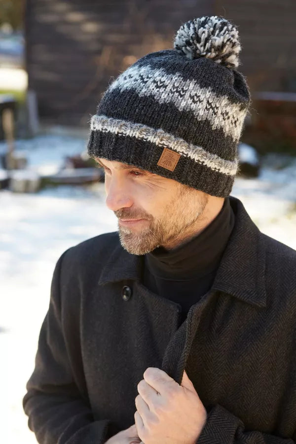 Men’s Pembroke Bobble Beanie - Grey