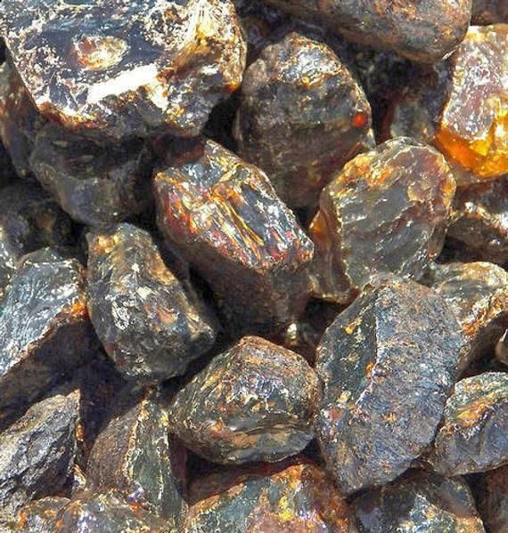 Rough Black Amber Crystal